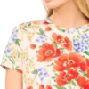 KNITTOP Poppy Print Slim Fit T-Shirt