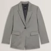 KOA Oversized Herringbone Single Breasted Blazer