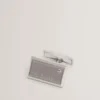 KRISTOL Crystal Detail Brushed Metal Cufflinks