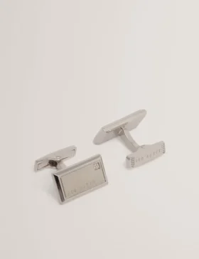 KRISTOL Crystal Detail Brushed Metal Cufflinks