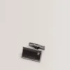 KRISTOL Crystal Detail Brushed Metal Cufflinks