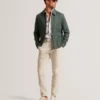 KUMARH Linen Blend Zip Up Harrington Jacket