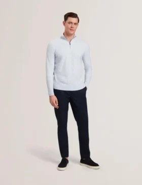 KURNLE T Knit Half Zip Funnel Neck Jumper