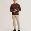 KURNLE T Knit Half Zip Funnel Neck Jumper