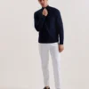 KURNLE T Knit Half Zip Funnel Neck Jumper