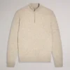 KURNLE T Knit Half Zip Funnel Neck Jumper