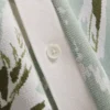 KYES Leaf Print Knitted Short Sleeve Shirt