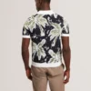 KYES Short Sleeve Knitted Leaf Shirt