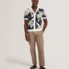 KYES Short Sleeve Knitted Leaf Shirt