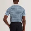 LIRIEN Geometric Jacquard Pique Polo Shirt