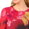 LONG SLEEVE MESH TOP Red