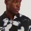LONGBRI Photographic Floral Print Cotton Polo Shirt