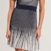 LOTTTII Textured Stripe Knit Flippy Mini Skirt