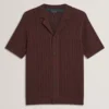 LOUND Textured Stripe Knit Short Sleeve Shirt