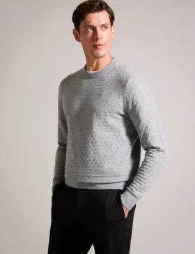 LOUNG Long Sleeve T Stitch Crew Neck Sweater