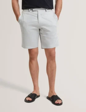 LOWETON Slim Leg Stretch Cotton Chino Shorts
