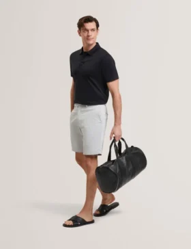 LOWETON Slim Leg Stretch Cotton Chino Shorts