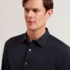 LUCKEY Long Sleeve Pique Cotton Jersey Shirt