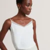 LULEA Chiffon Detail V-Neck Strappy Cami Top