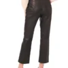 LYNDINA Leather Straight Leg Trousers