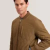MAILINS Diamond Quilted Zip Bomber Jacket