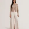 MANYA Metallic Knit Cropped Cardigan