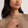 MANYA Metallic Knit Cropped Cardigan
