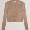 MANYA Metallic Knit Cropped Cardigan
