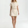 MARGARET Wildflower Embroidered Mini Skirt