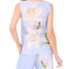 MATIA Lily Print Linen Blend Shell Top