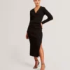 MAXI SKIRT WITH RIB Black