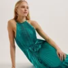MELIKE Pleated Midi Dress