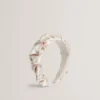 MELLSI Rhinestone Ruched Satin Headband