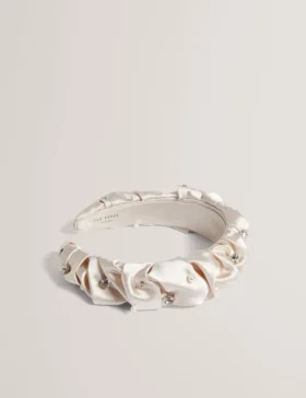 MELLSI Rhinestone Ruched Satin Headband