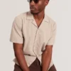 MERRIK Relaxed Geo Stitch Short Sleeve Shirt