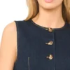 MIA Buttoned Sleeveless Denim Midi Dress