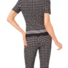 MIDGE Geometric Short Sleeve Knit Top