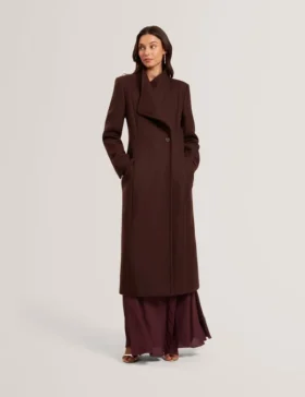 MINDEE Wool Rich Hourglass Longline Wrap Coat
