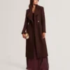 MINDEE Wool Rich Hourglass Longline Wrap Coat