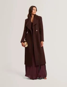 MINDEE Wool Rich Hourglass Longline Wrap Coat