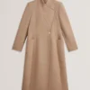 MINDEE Wool Rich Hourglass Longline Wrap Coat