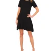 MINI SKIRT WITH POINTELLE & RIB Black