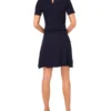 MINI SKIRT WITH POINTELLE & RIB Navy