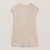 MISRINA Sleeveless Satin Blouse