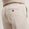 MOBEDO Houndstooth Cotton Linen Tapered Trousers