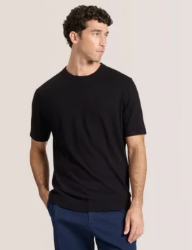 MODERN VISCOSE BLEND CREW Black