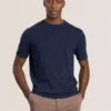 MODERN VISCOSE BLEND CREW Sea Navy