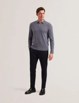 MORAR T Knit Long Sleeve Polo Top