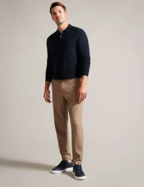 MORAR T Knit Long Sleeve Polo Top