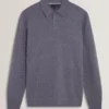 MORAR T Knit Long Sleeve Polo Top